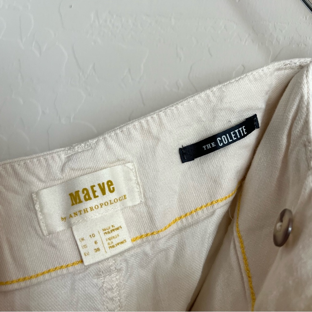 Anthropologie White Wide Leg Pants - Picture 8 of 10